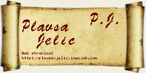 Plavša Jelić vizit kartica